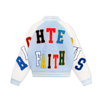 "Righteous Thru Faith" Varsity Jacket (Blue)