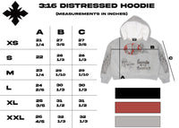 "3:16" Distressed Hoodie