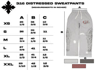 "3:16" Distressed Sweats