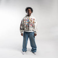 "Risen King" Cropped Zip (Grey)