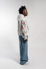 "Risen King" Cropped Zip (Grey)