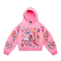 "Risen King" Cropped Zip (Pink)