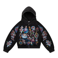 Risen King Cropped Zip (Black)
