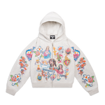 "Risen King" Cropped Zip (Grey)