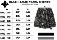 Camo Pearl Cargo Shorts (Black)