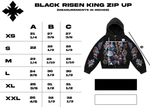 "Risen King" Cropped Zip (Black)