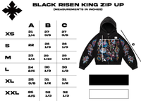 "Risen King" Cropped Zip (Black)