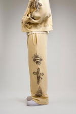"Tatted Believer" Sweatpants (Cream)