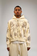 "Tatted Believer" Zip Up (Cream)