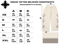 "Tatted Believer" Sweatpants (Cream)
