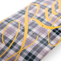 Plaid Script Skateboard