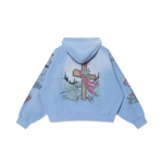 "Sacred Revival" Cropped Zip (Blue)