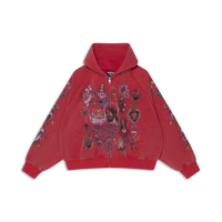 "Risen King" Cropped Zip (Red)