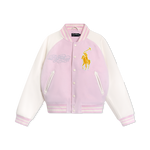 "Righteous Thru Faith" Varsity Jacket (Pink)