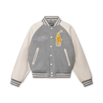 "Righteous Thru Faith" Varsity Jacket (Grey)