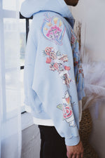 Risen King Cropped Zip (Blue)