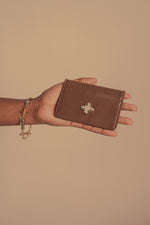 "Last Supper" Lambskin Cardholder (Brown)