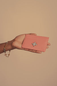 "Last Supper" Lambskin Cardholder (Pink)