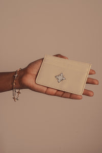 "Last Supper" Lambskin Cardholder (Off White)