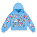 Risen King Cropped Zip (Blue)