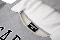 "Fear God" Distressed Cropped Hoodie