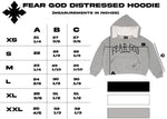 "Fear God" Distressed Cropped Hoodie