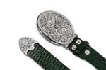 "Heaven's Seal" Green Croc Leather Belt