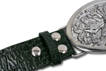 "Heaven's Seal" Green Croc Leather Belt