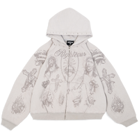 "Tatted Believer" Zip Up (Grey)