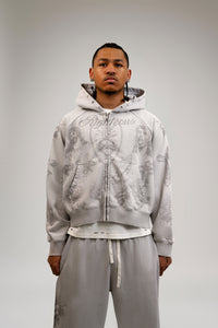 "Tatted Believer" Zip Up (Grey)