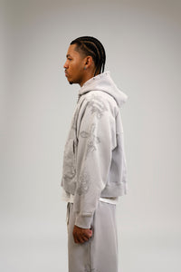 "Tatted Believer" Zip Up (Grey)