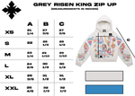 "Risen King" Cropped Zip (Grey)