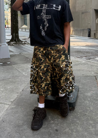 Camo Pearl Cargo Shorts (Brown)