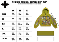 Risen King Cropped Zip (Moss)