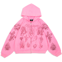 "Tatted Believer" Zip Up (Pink)