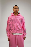 "Tatted Believer" Zip Up (Pink)