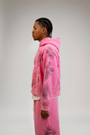 "Tatted Believer" Zip Up (Pink)