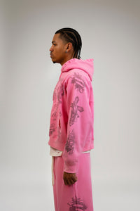 "Tatted Believer" Zip Up (Pink)