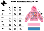 "Risen King" Cropped Zip (Pink)