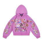"Risen King" Cropped Zip (Purple)