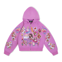 "Risen King" Cropped Zip (Purple)