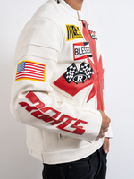 "Victory Lap" Racing Jacket (White)