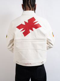 "Victory Lap" Racing Jacket (White)