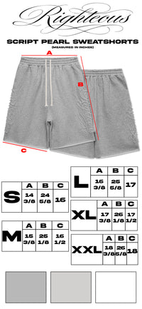 "Script Pearl" Sweatshorts