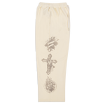"Tatted Believer" Sweatpants (Cream)