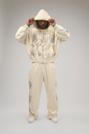 "Tatted Believer" Zip Up (Cream)