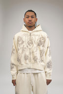 "Tatted Believer" Zip Up (Cream)
