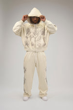 "Tatted Believer" Zip Up (Cream)