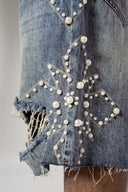 Pearl Distressed Denim Shorts