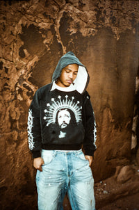 "Crown of Light" Distressed Hoodie